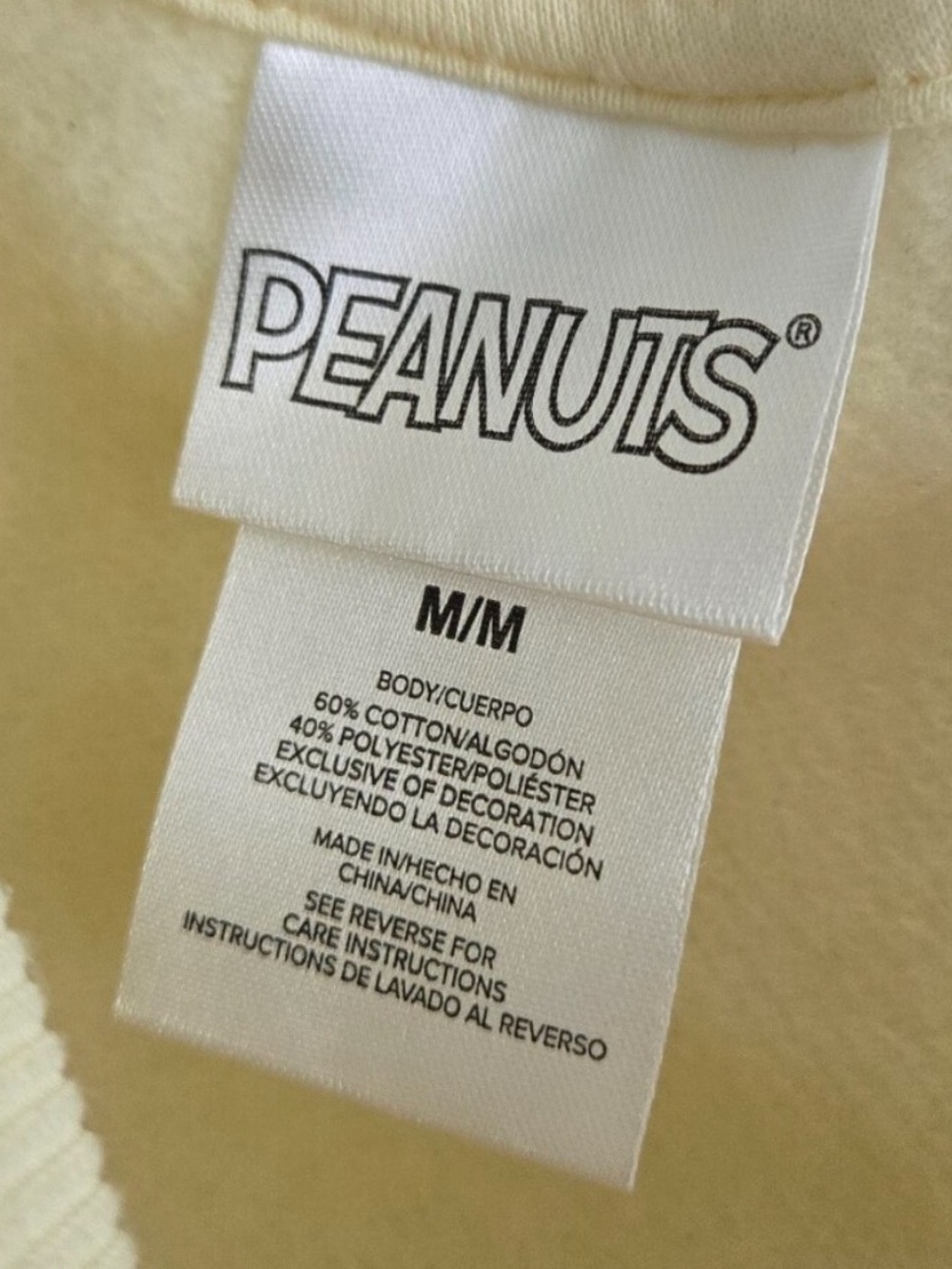 Peanuts Yellow Snoopy Crewneck with Pink Graphic - Picture 4 of 5